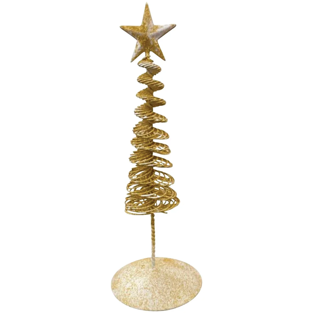 Long-Lasting 14 In. Champagne Gold Spiral Wire Christmas Tree Carefully Designed