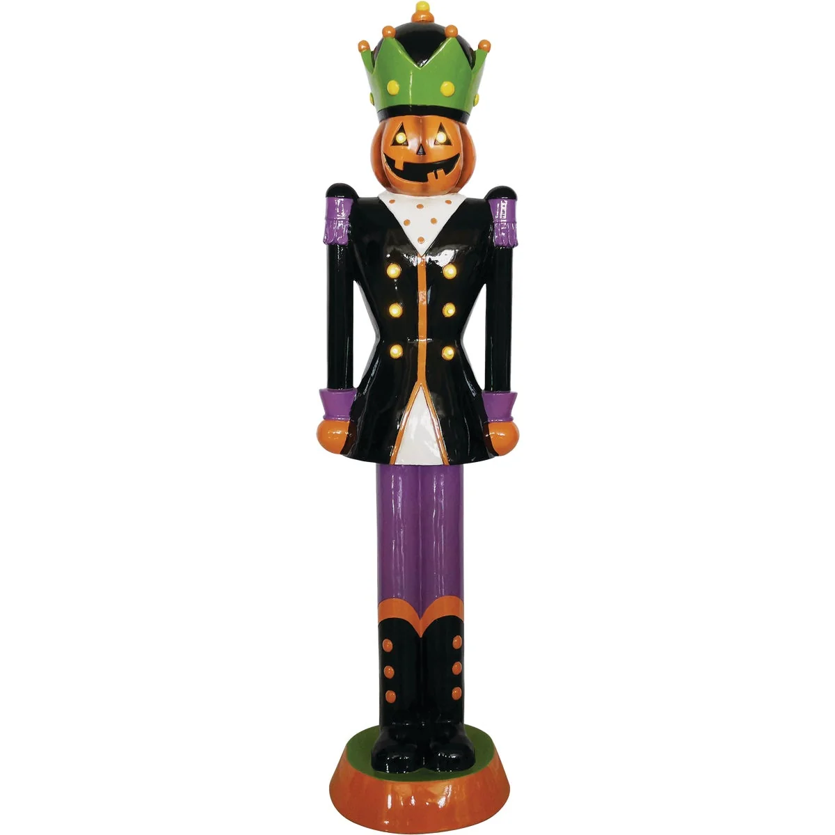Powerful 36 In. H. LED Lighted Resin Soldier Halloween Nutcracker Artisan