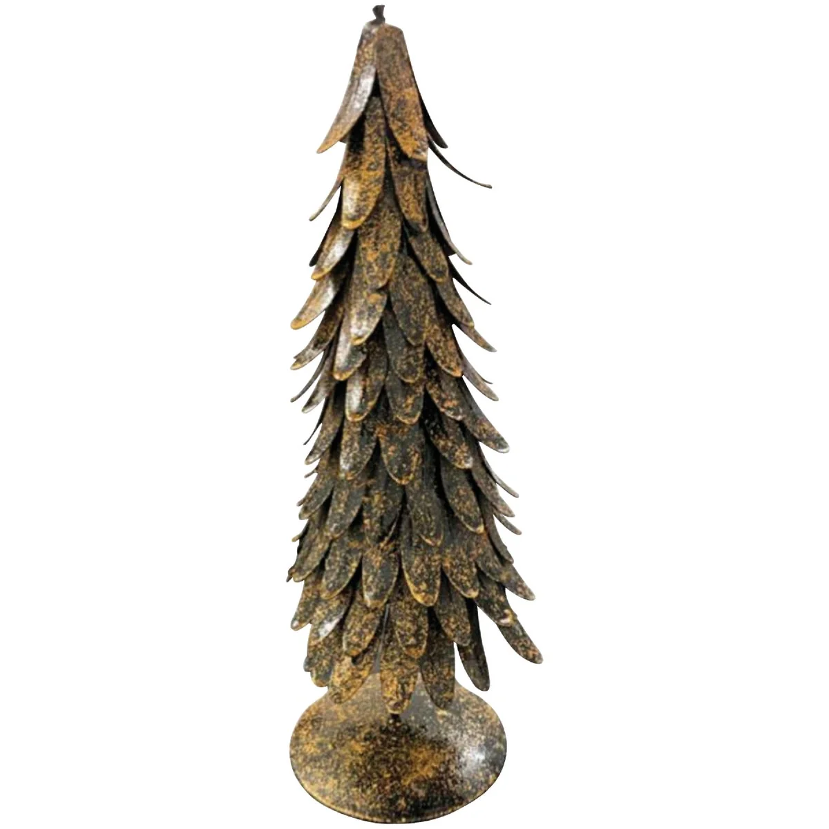 Certified 12 In. Gold Wash Metal Christmas Tree High-Quality