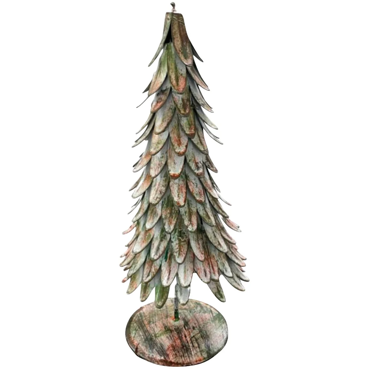 Innovative 12 In. White Wash Metal Christmas Tree Reusable