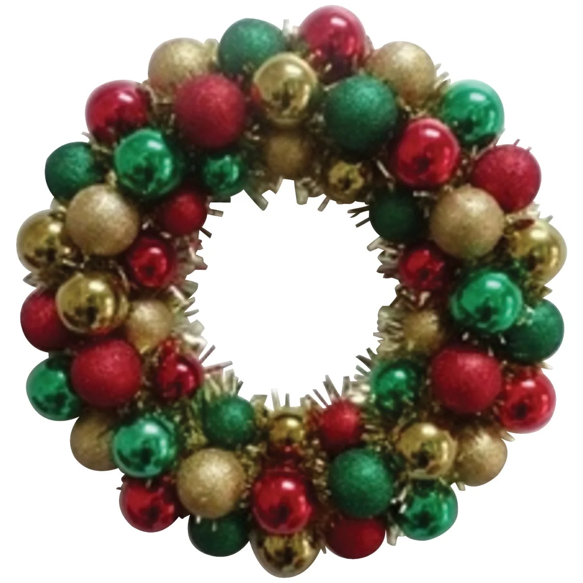 Minimalist Youngcraft 16 In. Red Green Gold Shatterproof Ornament Wreath Innovative