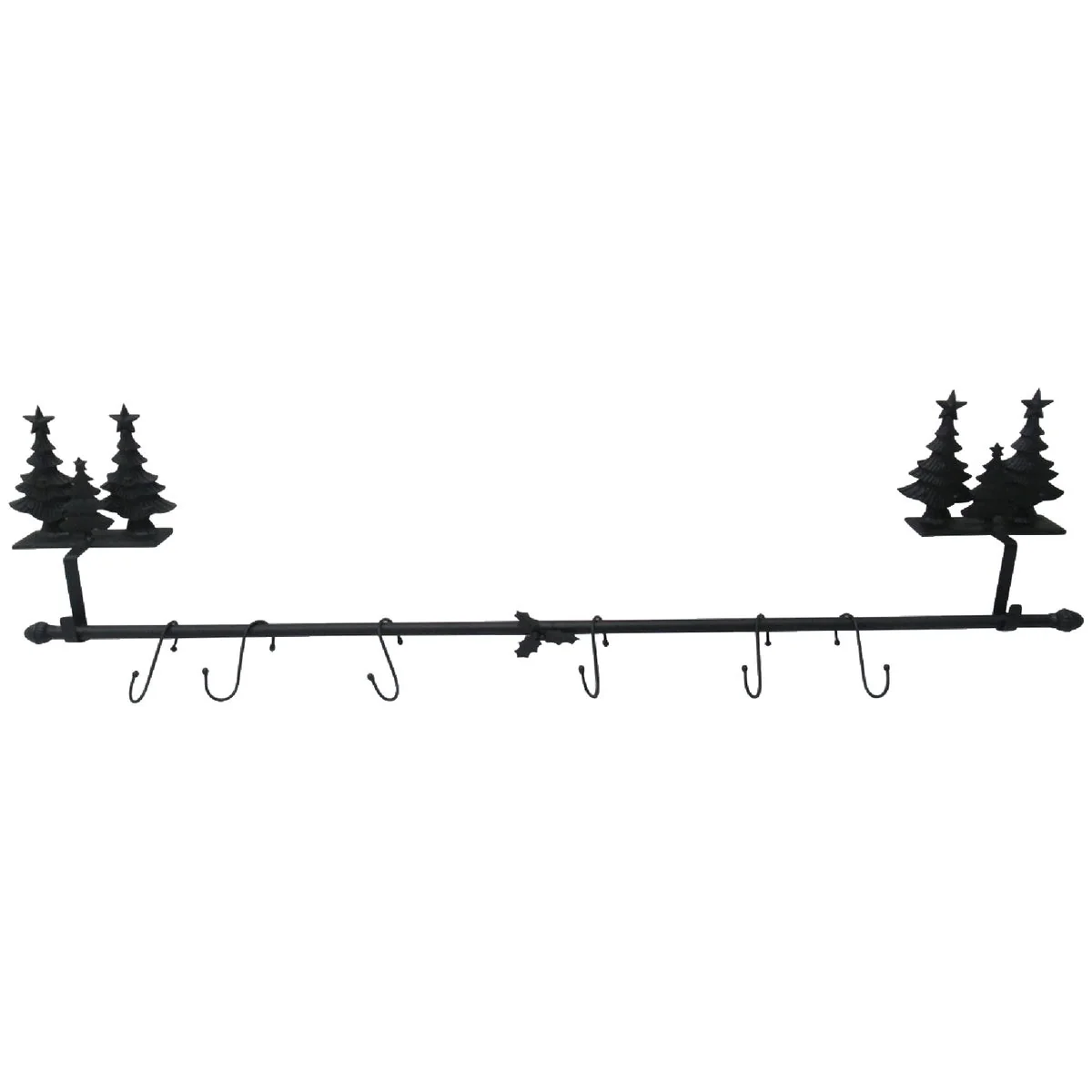 Top-Quality 6-Stocking Metal Mantle Christmas Tree Stocking Holder Solid