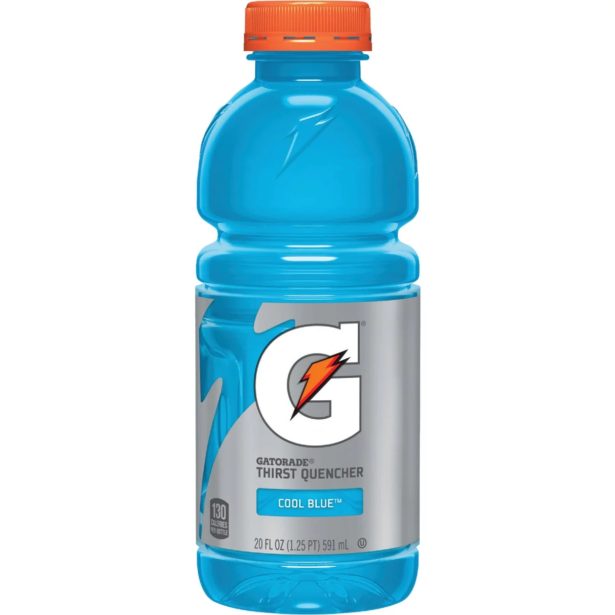 Selected Gatorade 20 Oz. Cool Blue Raspberry Wide Mouth Thirst Quencher Drink 24-Pack Lightweight
