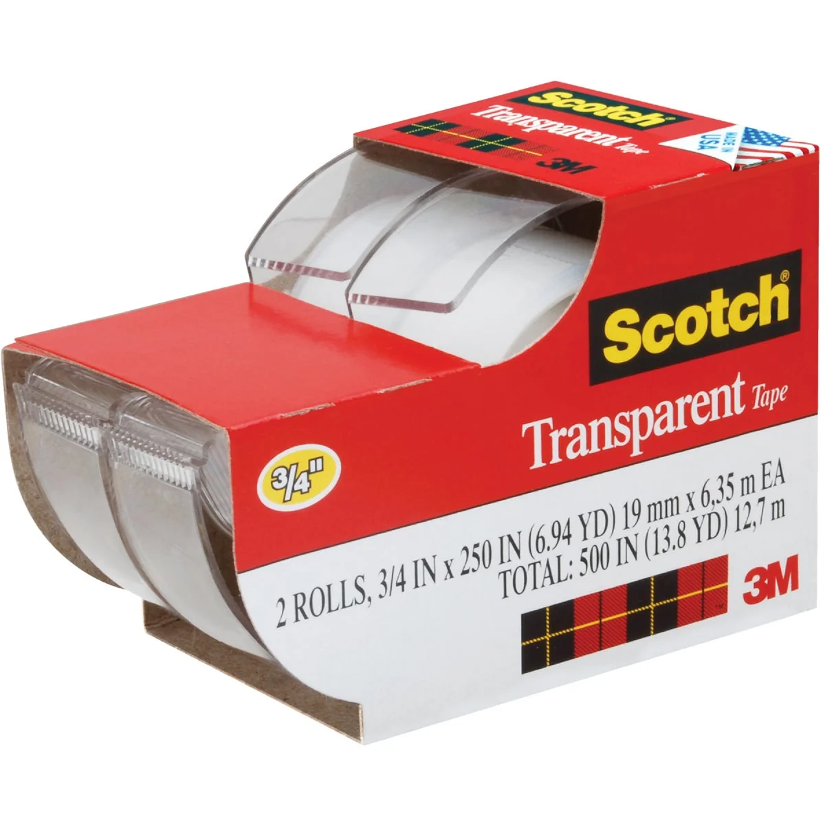 Unique 3M Scotch 3 4 In. x 250 In. Transparent Tape 2-Pack Casual