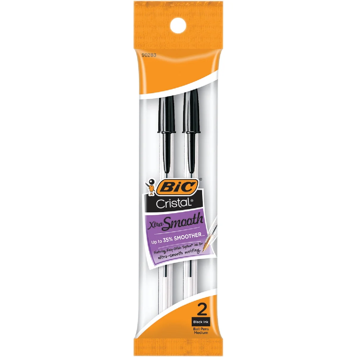 Efficient Bic Cristal Medium Point Black Ball Pen 2-Pack High-Performance