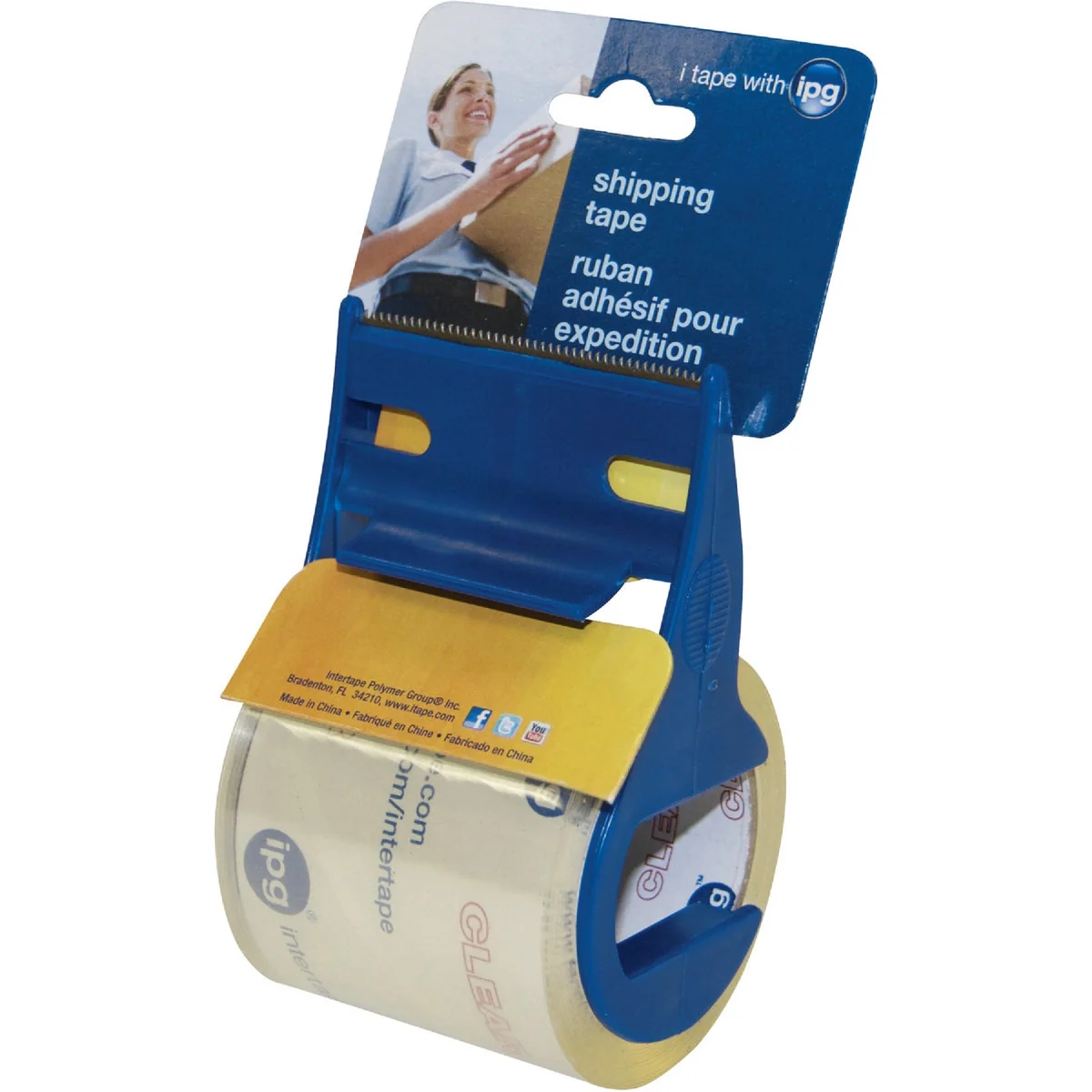 High-Quality IPG 2 In. x 17.5 Yd. Clear Ready Edge Tape On Dispenser Healthy