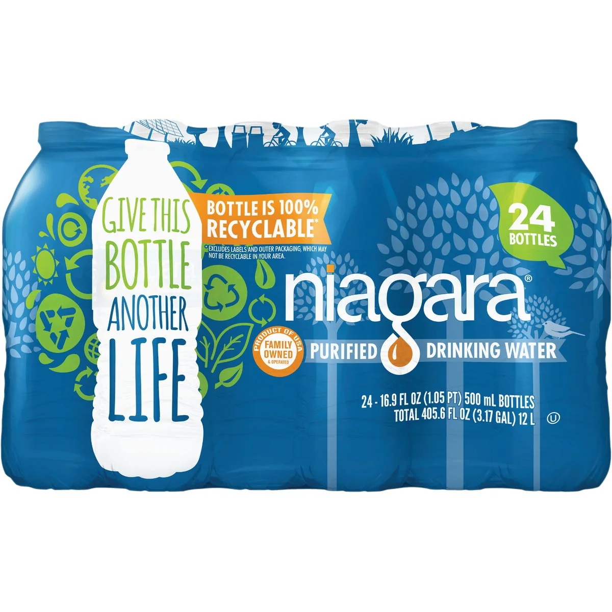Traditional Niagara 0.5 Liter Bottled Purified Water 24-Pack Outstanding