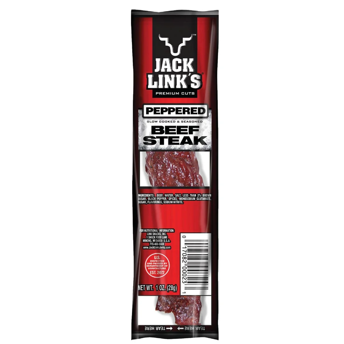 High-Quality Jack Link's 1 Oz. Peppered Jerky Beef Steak Natural