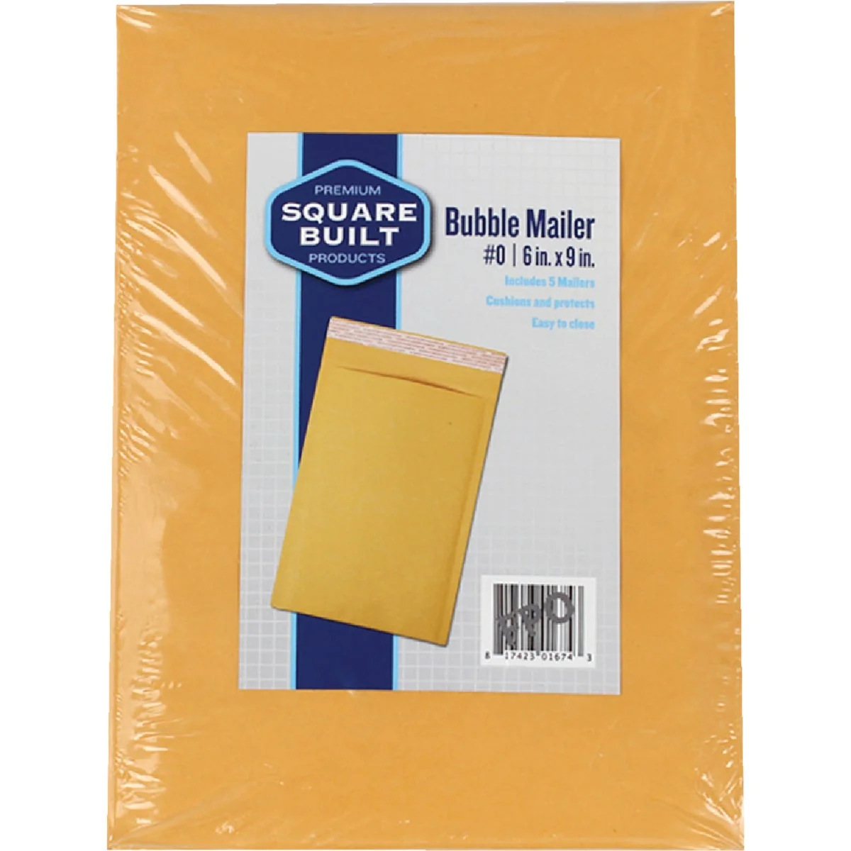 Specialty Square Built 6 In. x 9 In. 0 Bubble Mailer 5-Pack Carefully Designed
