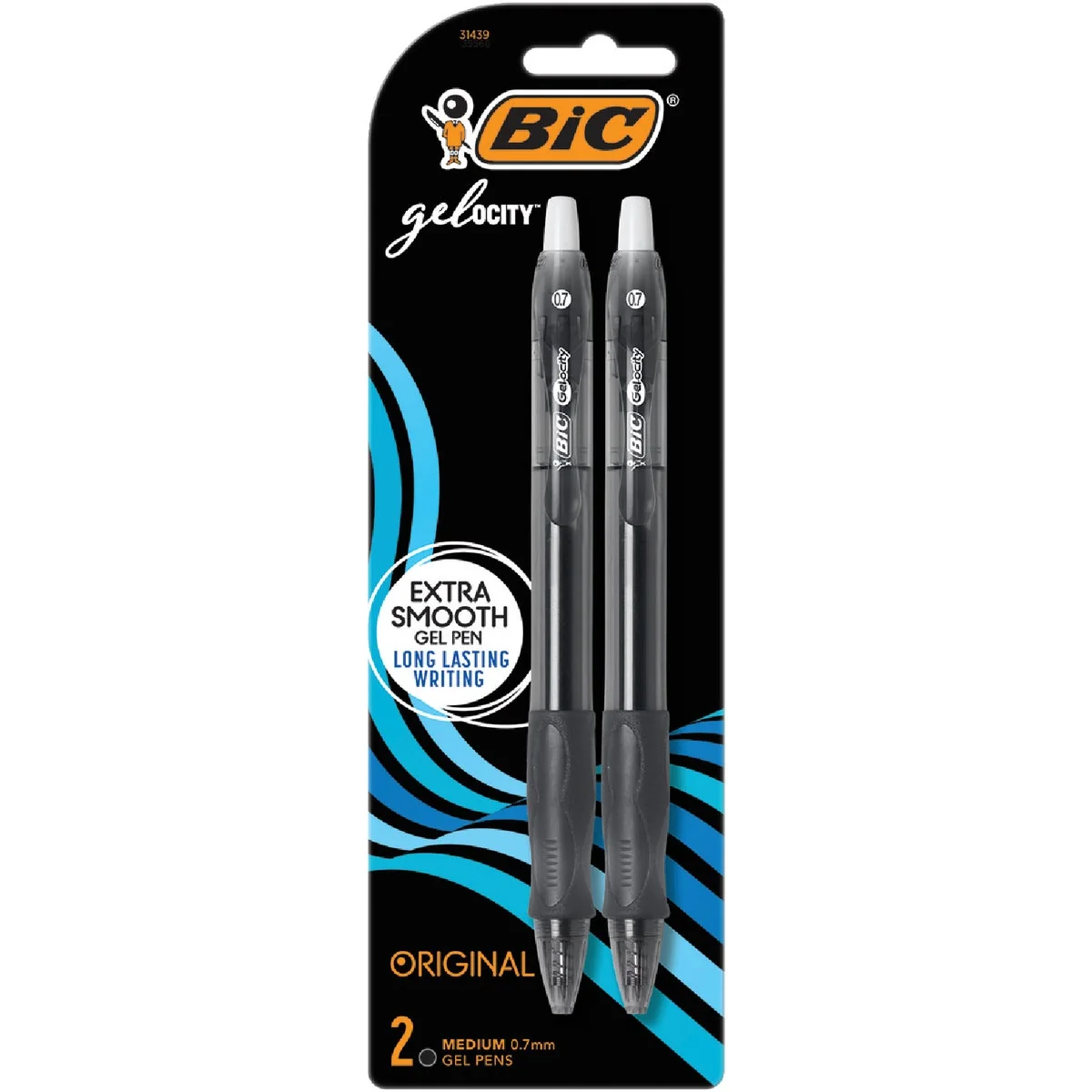 Trendy Bic Velocity Gel Medium Point Black Retractable Pen 2-Pack Crafted