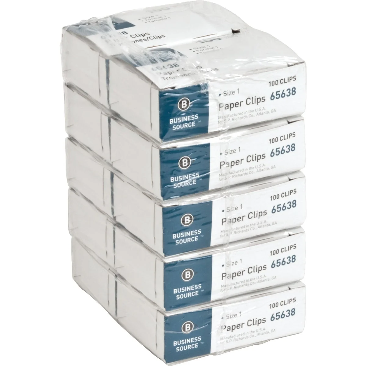 Optimized Sparco Saver Regular Paper Clips 100 Clips Box Green