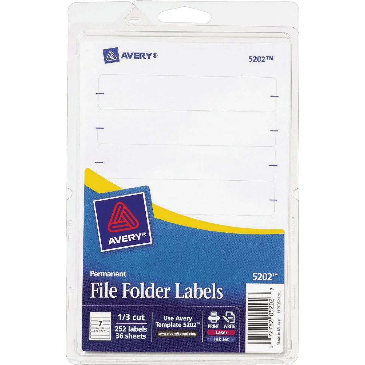 Smooth Avery Products Permanent Filing Label 252-Pack Optimized
