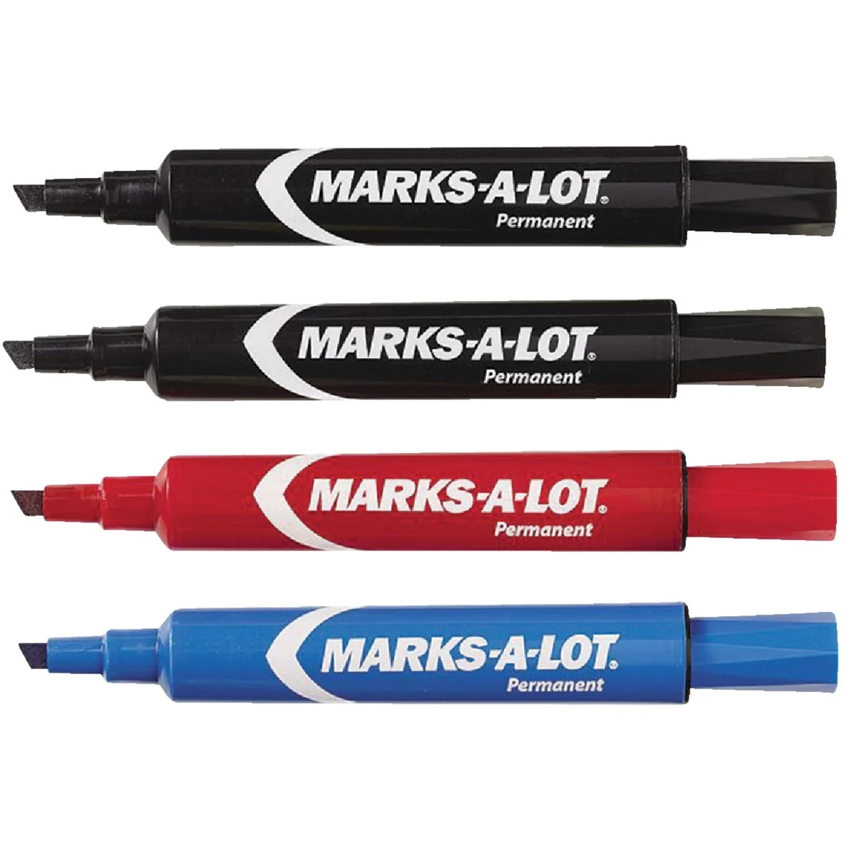 High-Quality Marks-A-Lot Assorted Color Regular Chisel Tip Permanent Marker 4-Pack Solid