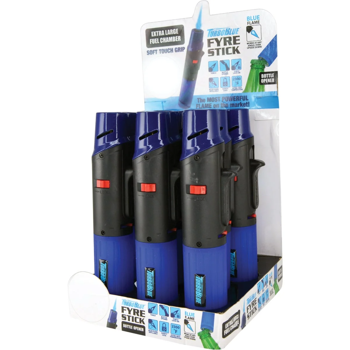 Green Torch Blue Tailgater Refillable Butane Torch Lighter Contemporary