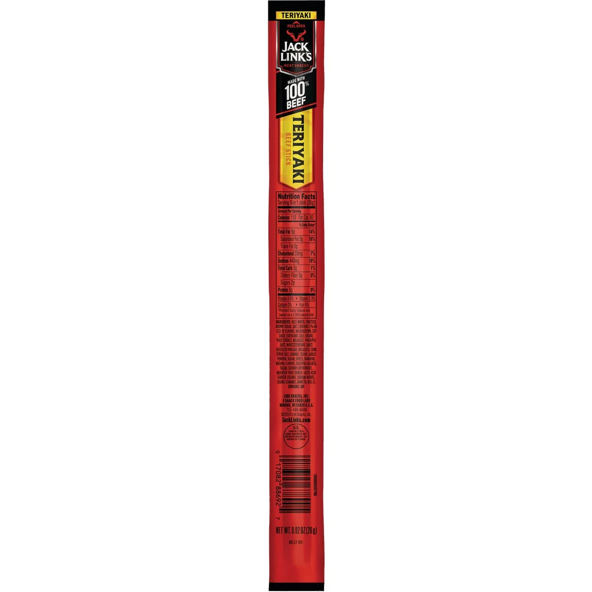 Detailed Jack Link's Teriyaki 0.92 Oz. Beef Stick Fine Crafted