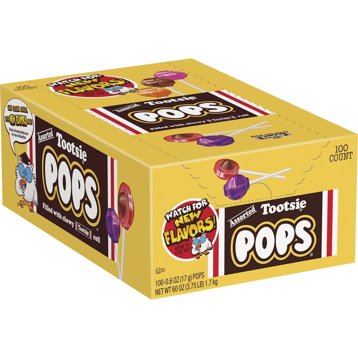 Original Design Tootsie Pop Assorted Flavor Lollipop Display 100-Count Effective