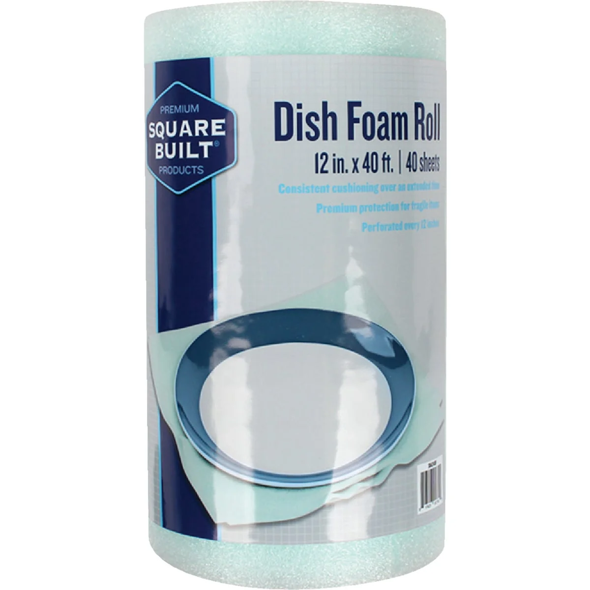 Recyclable Square Built 12 In. x 40 Ft. Dish Foam Wrap 40 Sheets Natural