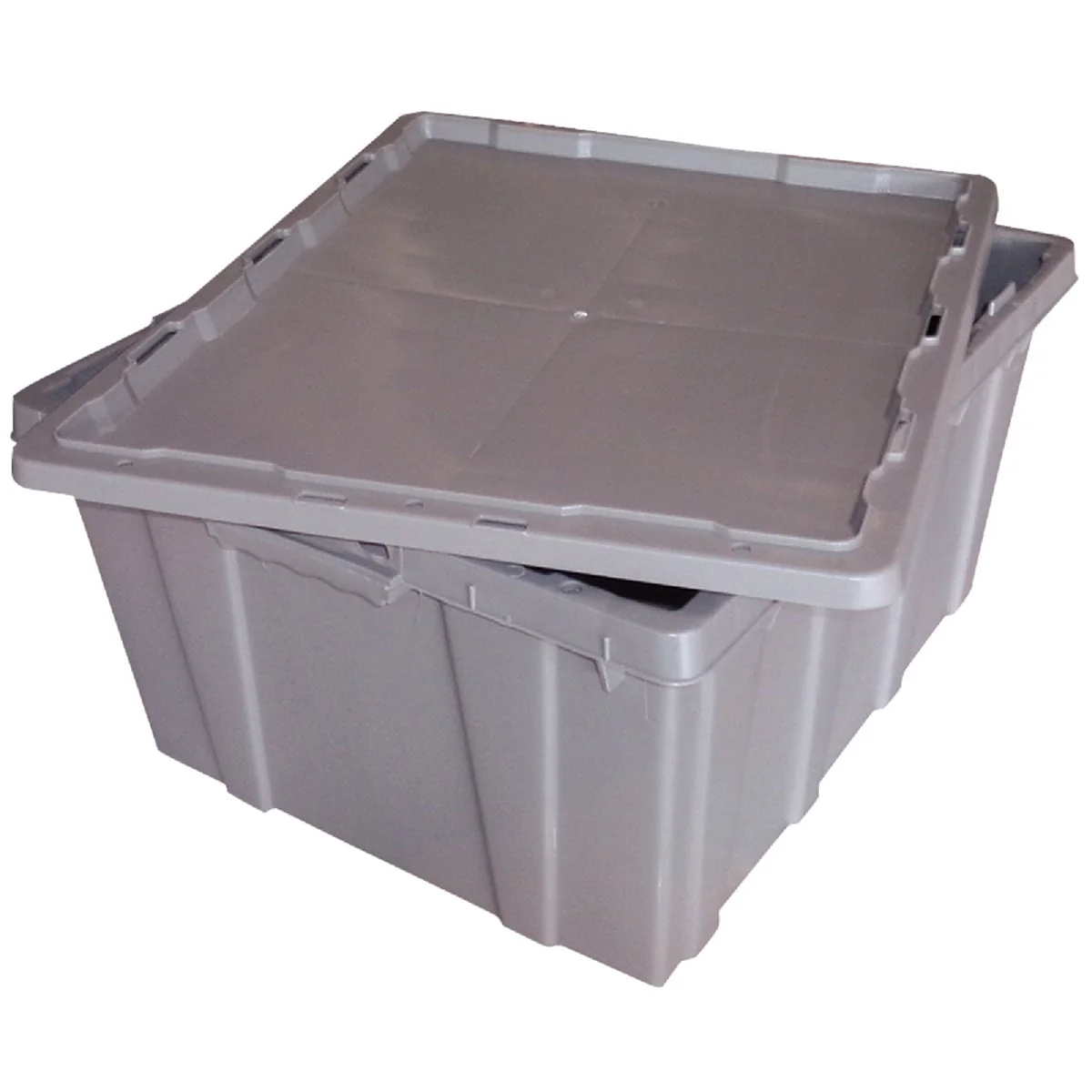 Efficient Normile 24 In. x 20 In. x 12 In. Gray Plastic Storage Tote Fashionable