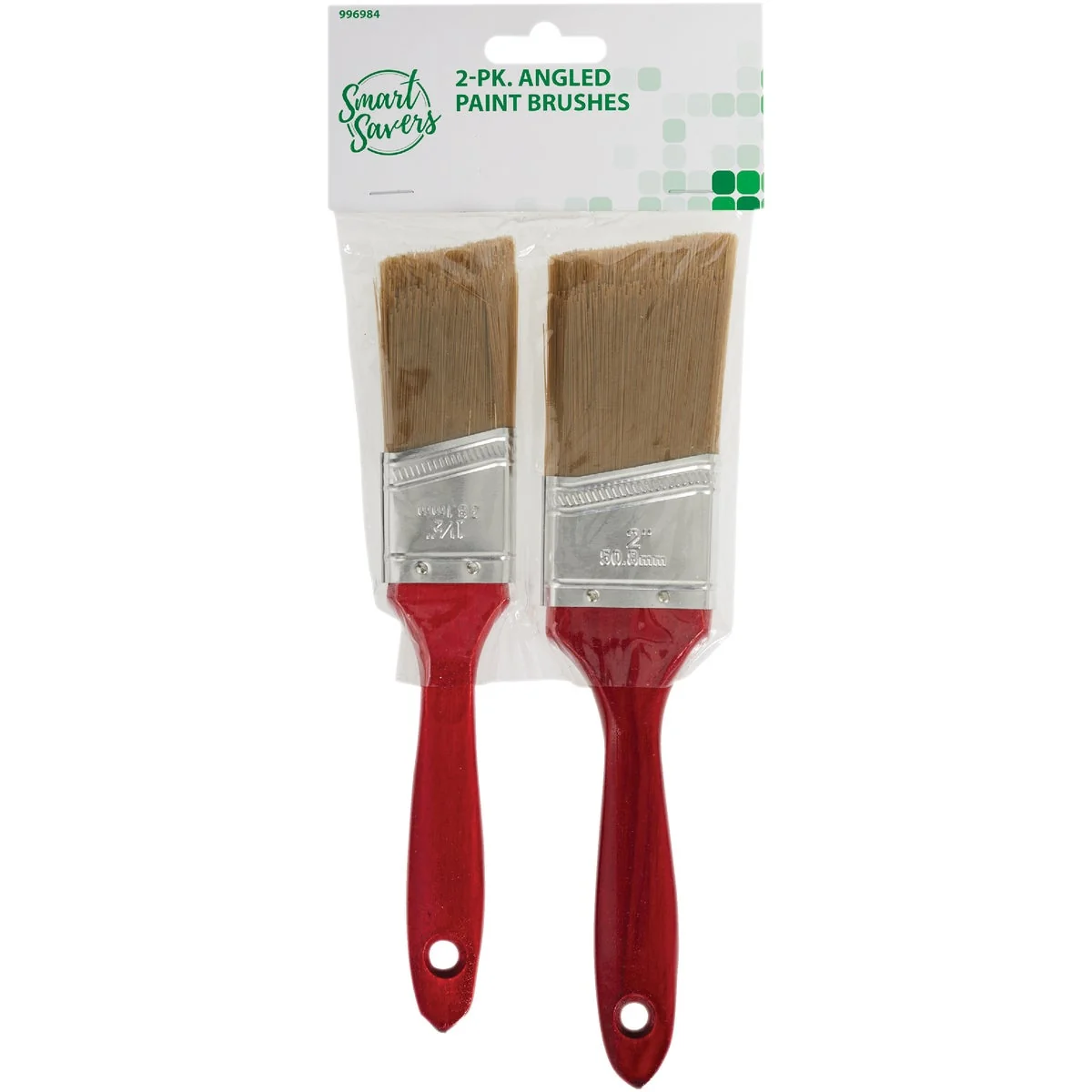 Modern Smart Savers 1-1 2 In. 2 In. Angled Polyester Paint Brush Set 2-Piece Efficient