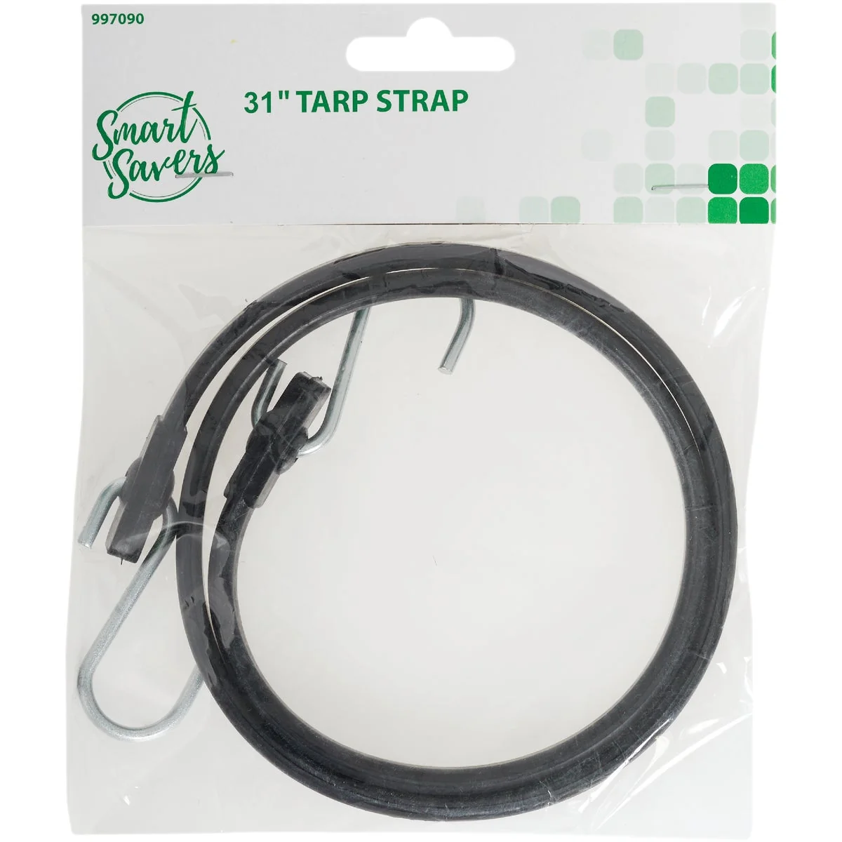 Exceptional Smart Savers 5 8 In. x 30 In. Hook-to-Hook Rubber Tarp Strap Black Responsible
