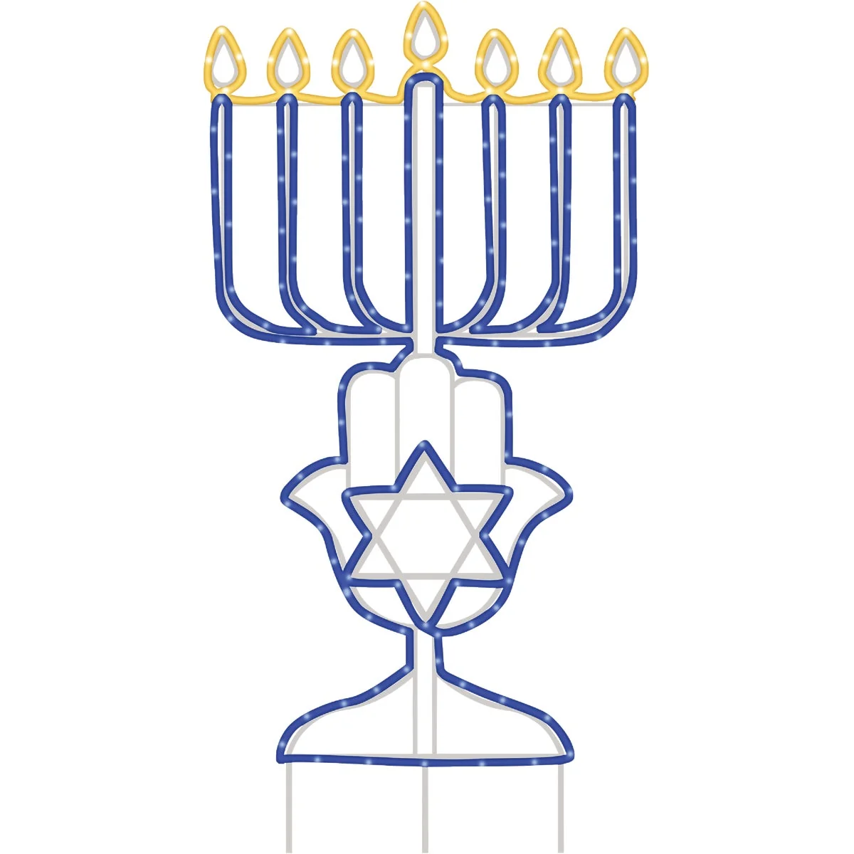 Healthy Alpine 52 In. H. LED Menorah Outdoor Lighted Hanukkah Decoration High-End