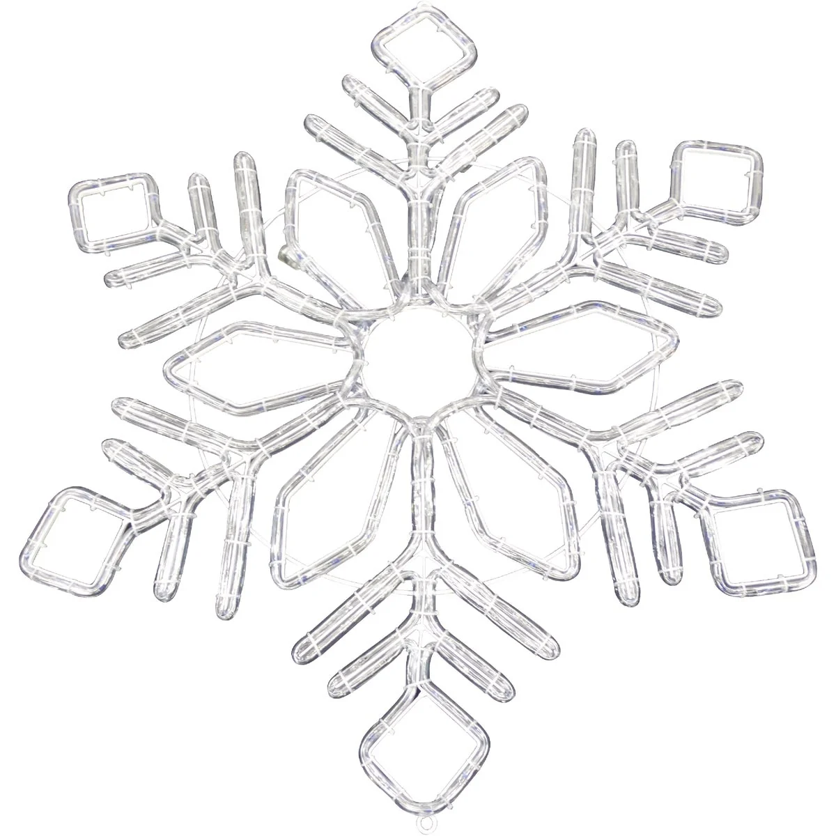 Flexible Alpine 32 In. Cool White Blue Motion LED Snowflake Lighted Decoration Verified