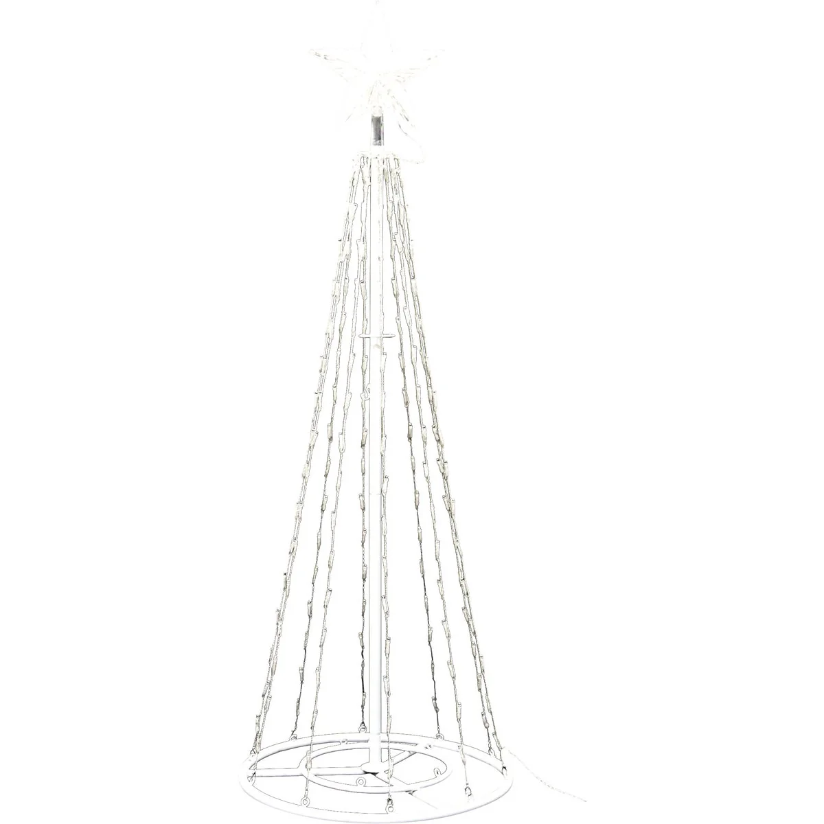 Natural Alpine 47 In. LED 8-Function Multi-Color Christmas Tree Tower High-Quality