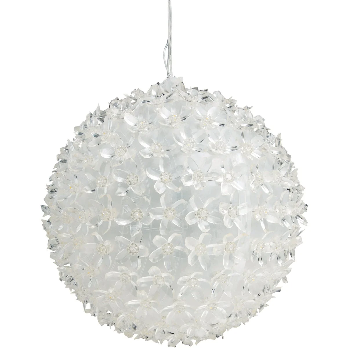 Proven Alpine 8 In. Twinkling Cool White LED Sphere Christmas Ornament Top-Quality