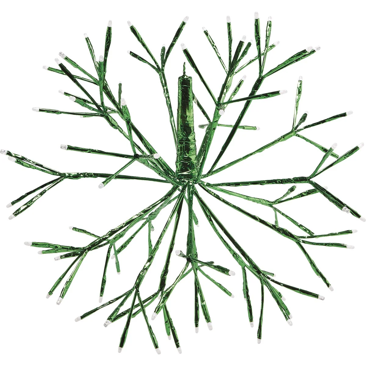 Fashionable Alpine 16 In. LED Green Snowflake Ornament Lighted Decoration Practical