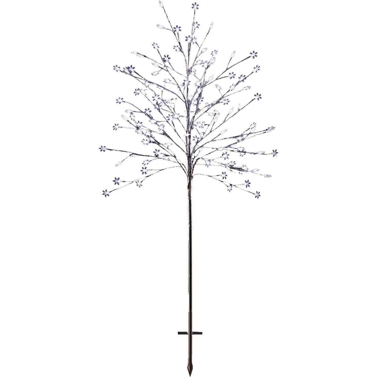 Unique Alpine Frosty Christmas Tree with Snowflake LED Lights Detailed
