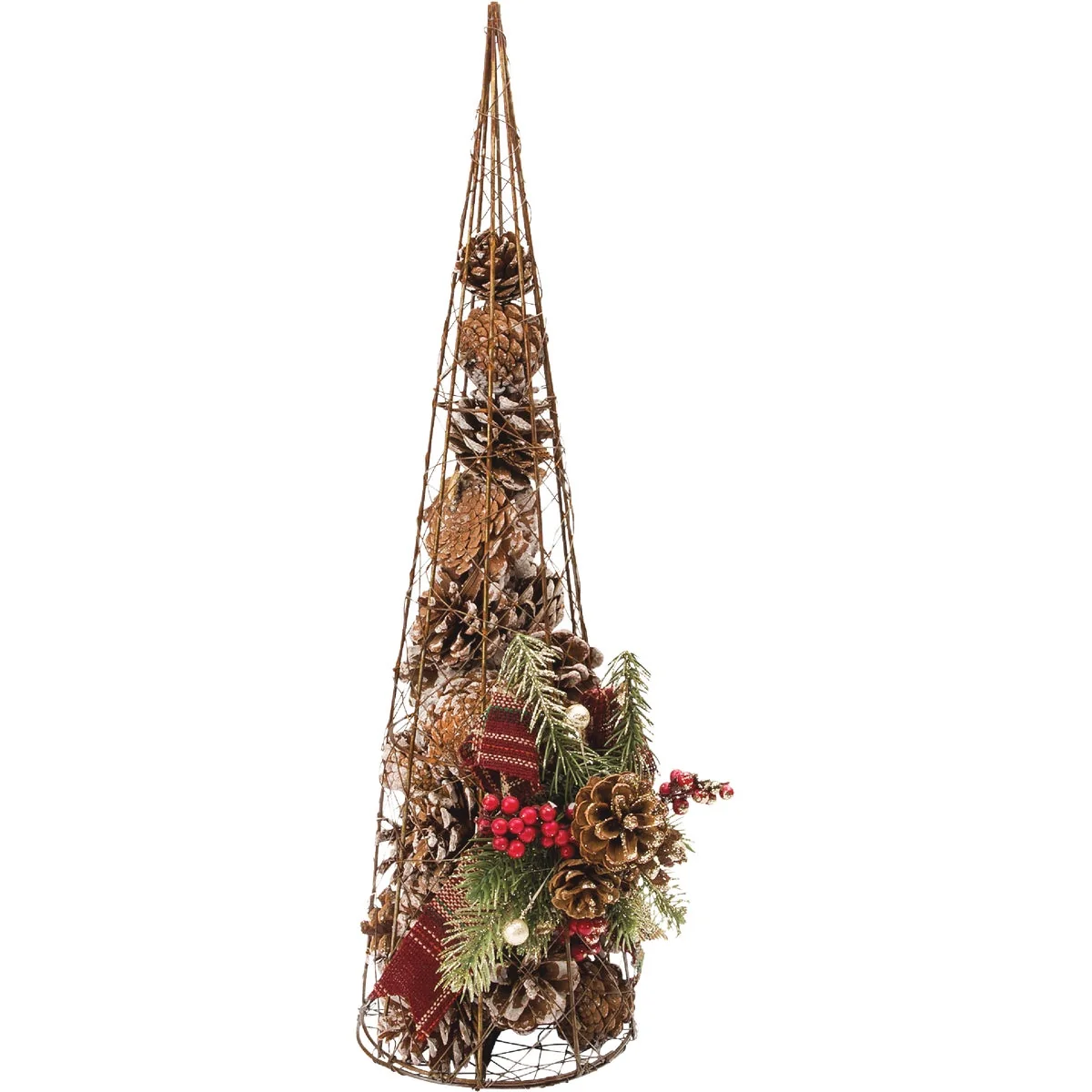 Dependable Alpine 7 In. W. x 20 In. H. x 6 In. L. Rustic Pinecone Christmas Tree Holiday Decoration Next-Generation
