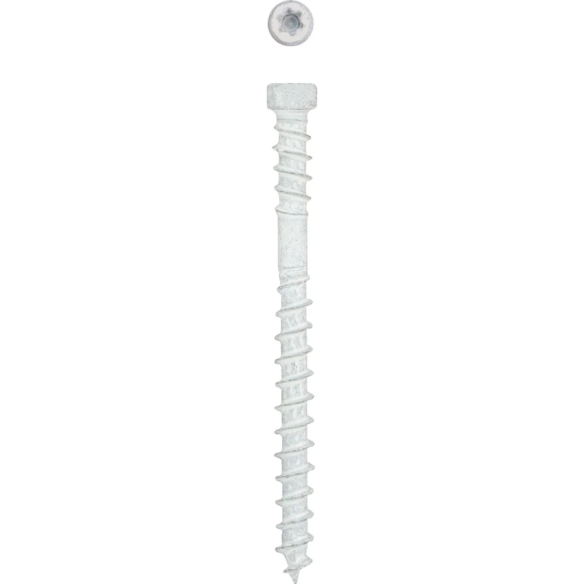 Consistent SPAX 8 x 2 In. Double Thread HCR Exterior Rated White Trim Screw 100-Count Traditional