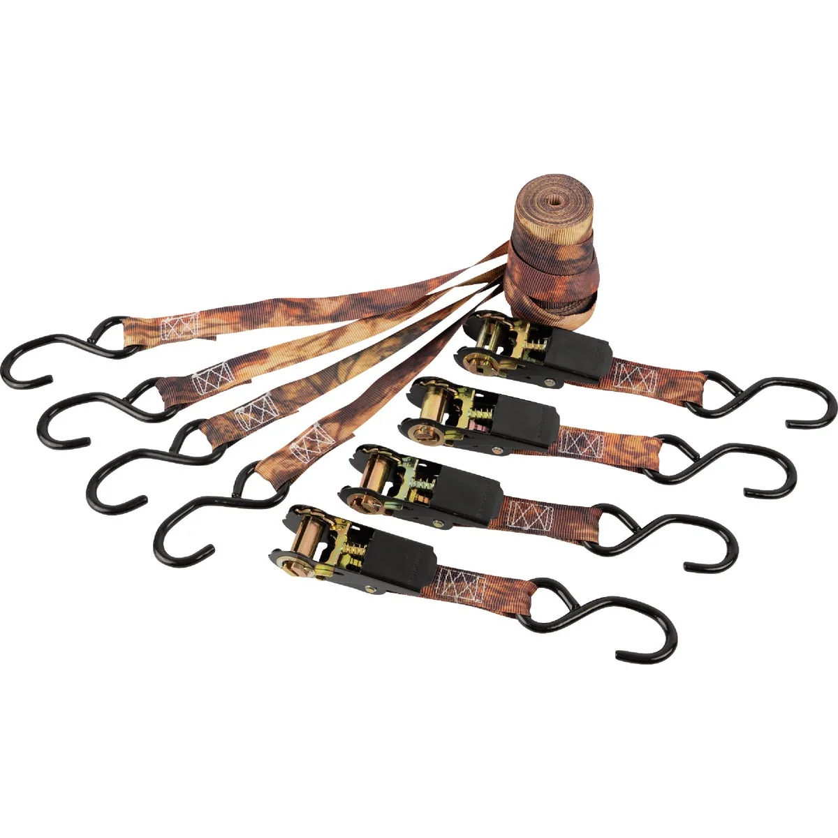 Stylish Erickson 1 In. x 10 Ft. Ratchet Tie Down Straps Camouflage 4-Pack Consistent