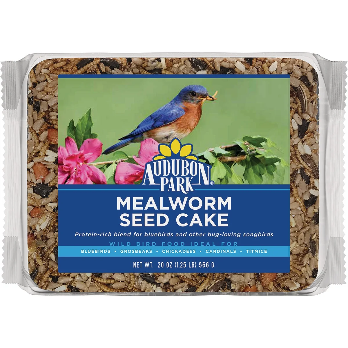 Durable Audubon Park 1.25 Lb. Mealworm Wild Bird Seed Cake Original Design
