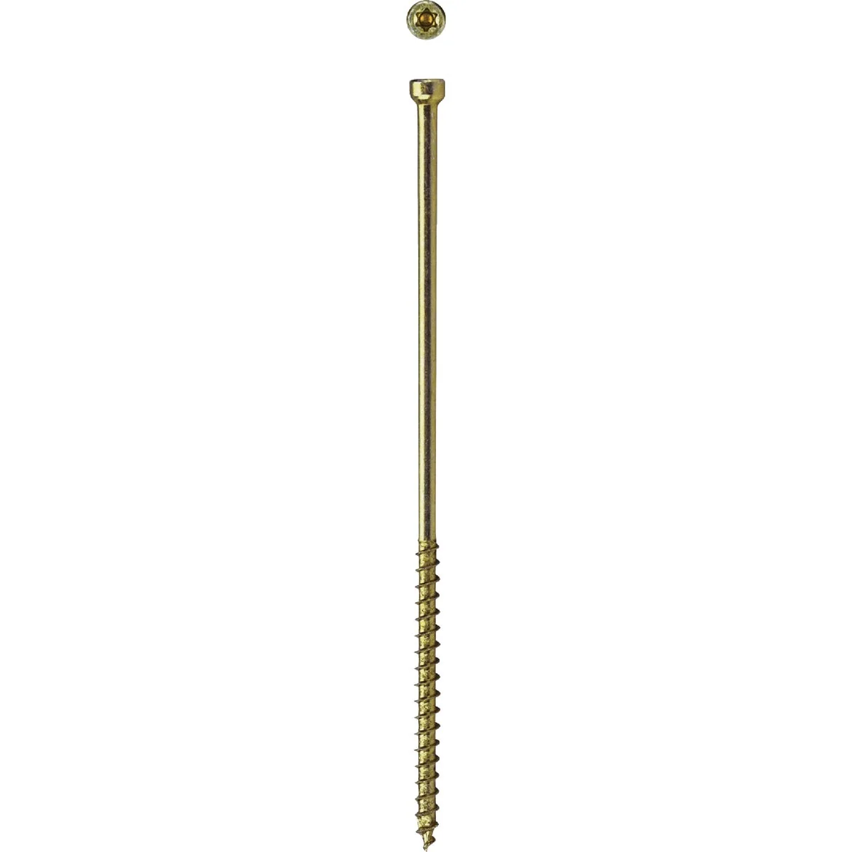 Sophisticated SPAX 9 x 5 In. PT HCR Exterior Rated Yellow Trim Screw 50-Count Easy-to-Use