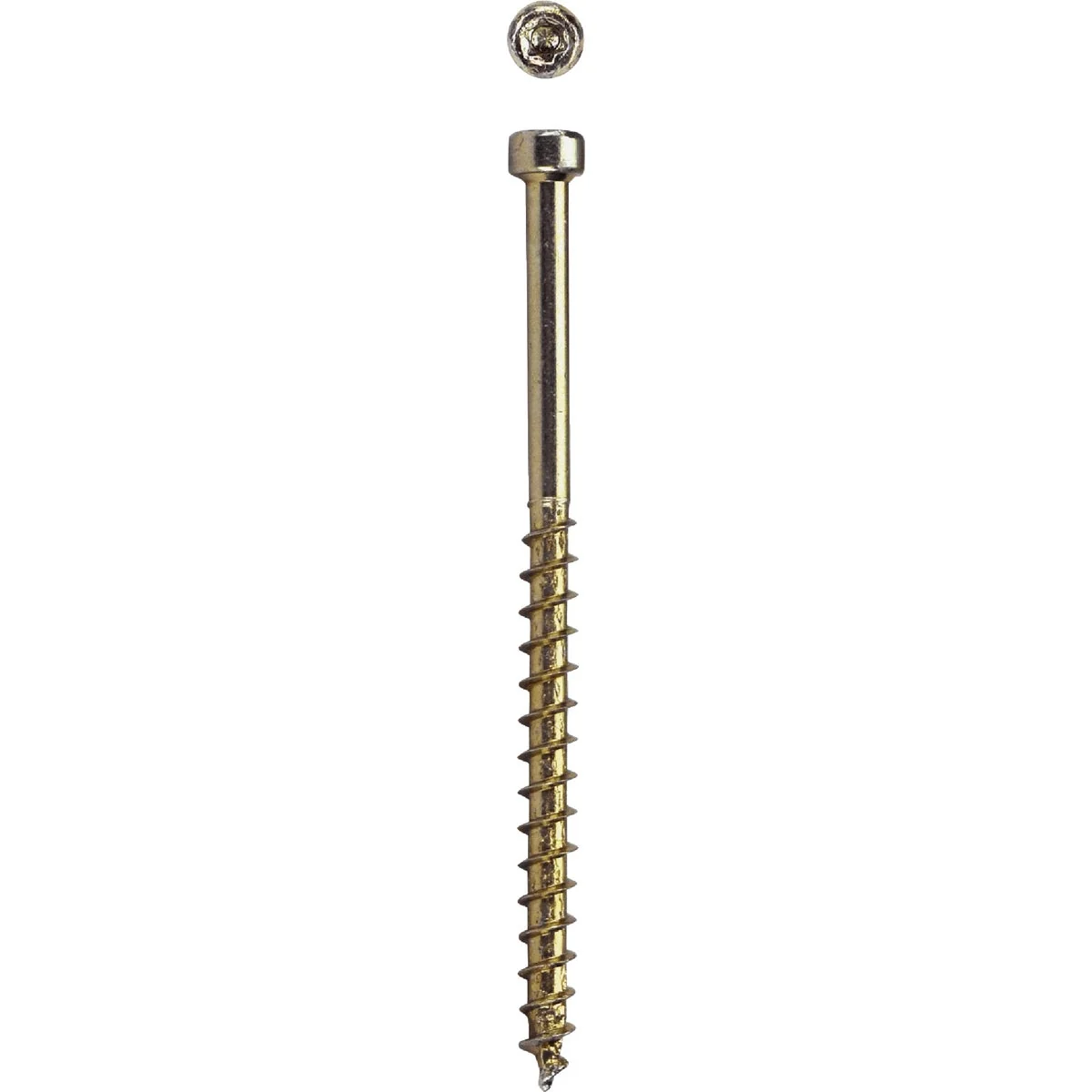 Selected SPAX 8 x 2-1 2 In. PT HCR Exterior Rated Yellow Trim Screw 100-Count Prestigious