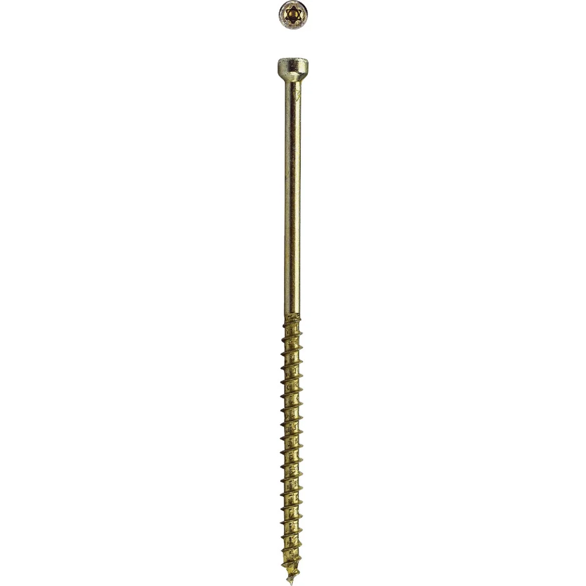 Original SPAX 9 x 4 In. PT HCR Exterior Rated Yellow Trim Screw 50-Count Outstanding