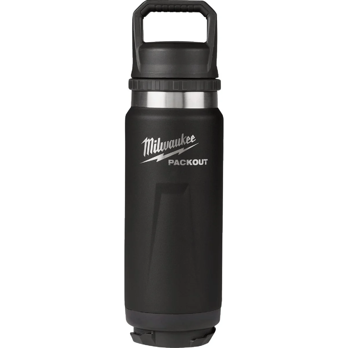 Durable Milwaukee PackOut 24 Oz. Black Insulated Bottle with Chug Lid Fine Crafted