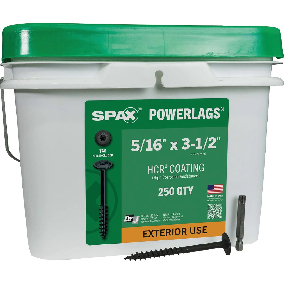 Proven Spax PowerLags 5 16 In. x 3-1 2 In. Washer Head Exterior Structure Screw 250 Ct. Excellent