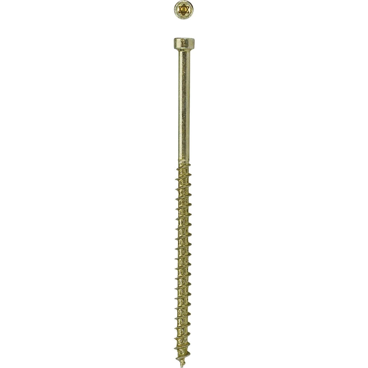 Detailed SPAX 8 x 3-1 8 In. PT HCR Exterior Rated Yellow Trim Screw 100-Count Expertly Made