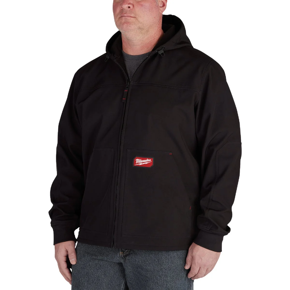 Relaxed Milwaukee FLEX Men's Medium Black Softshell Hooded Jacket Original Design