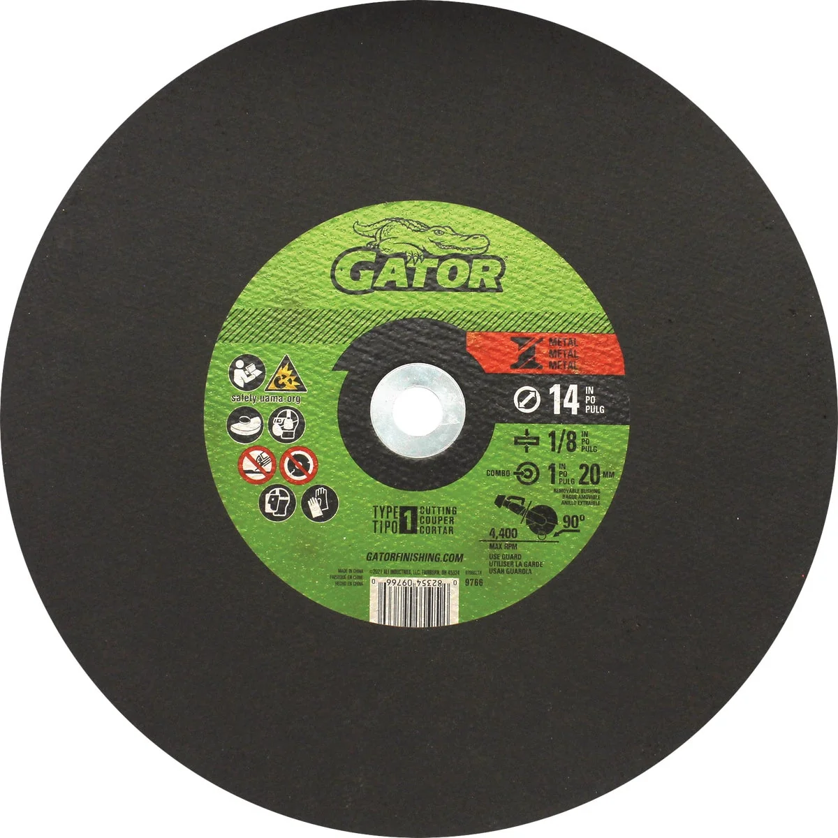 Premium Gator 14 In. x 1 8 In. x 1 In. Metal Cut-Off Wheel Fine