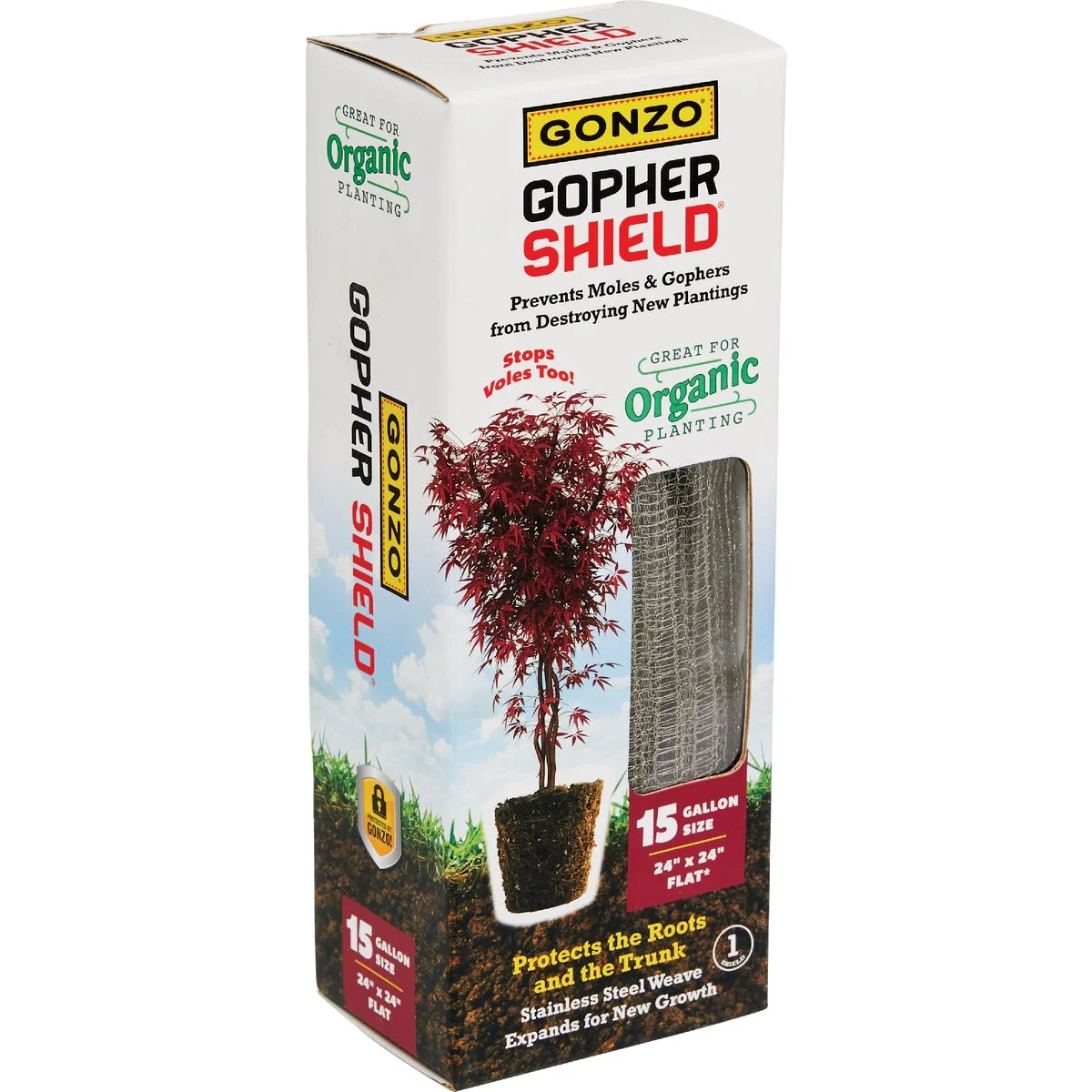 Effective Gonzo Gopher Shield 15 Gal. Stainless Steel Weave Plant Protector Fine Crafted