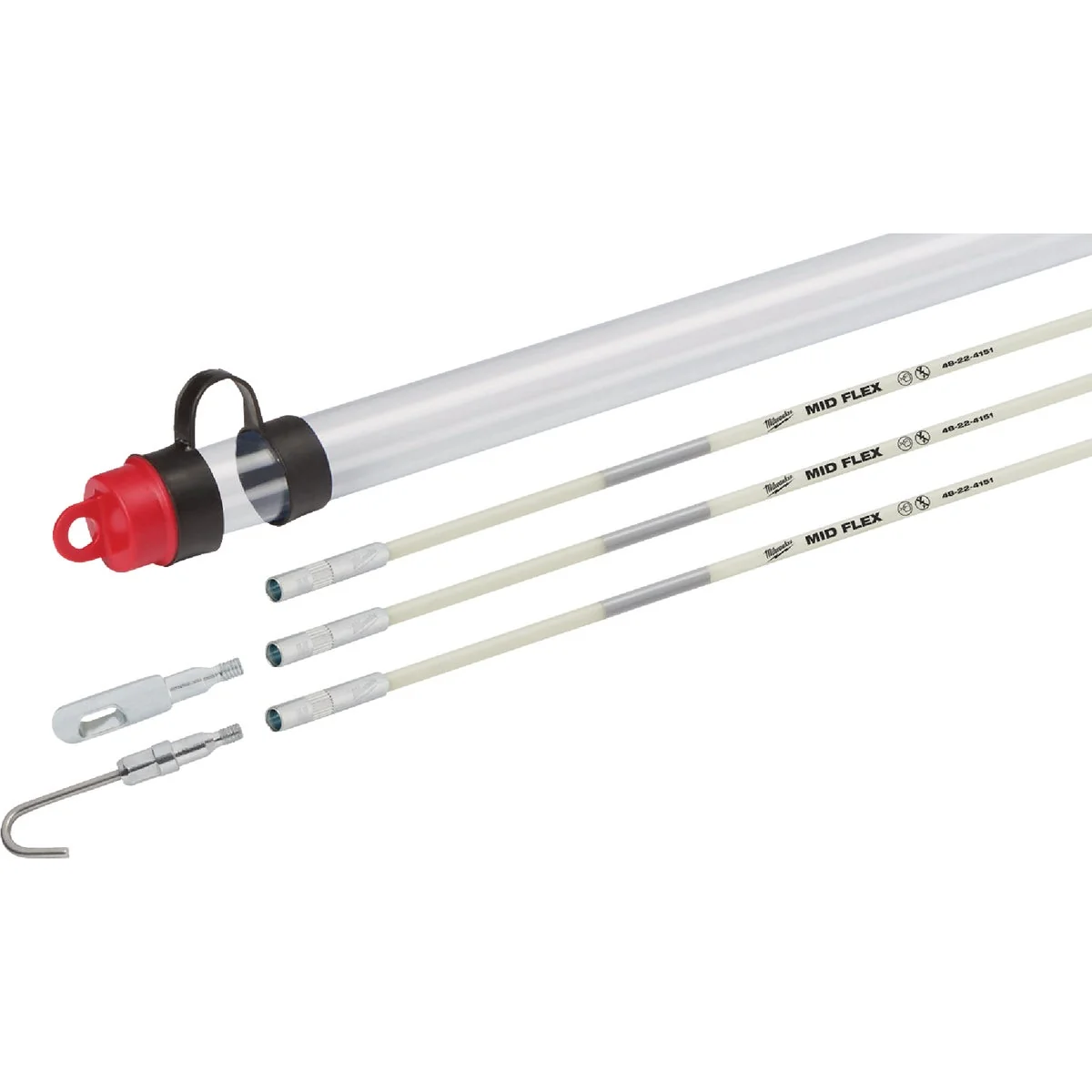 Genuine Milwaukee Mid Flex 15 Ft. Fiberglass Fish Stick Kit Carefully Designed