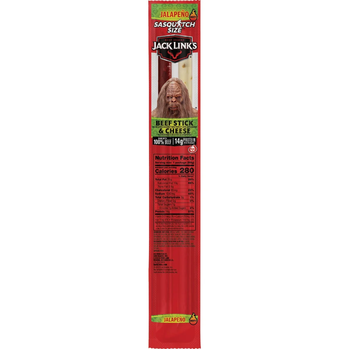 Prestigious Jack Links 2.45 Oz. XL Beef and Jalapeno Cheese Combo Excellent
