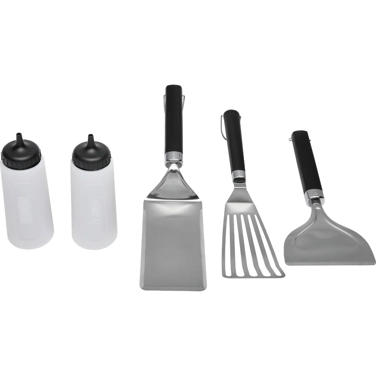 Authentic Weber 5-Piece Flat Top Griddle Tool Set Practical