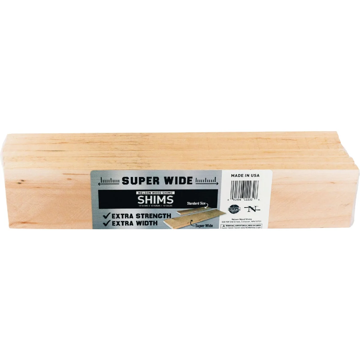 Superior Nelson Wood Shims 12 In. L. Super Wide Shims 12-Count Artisan
