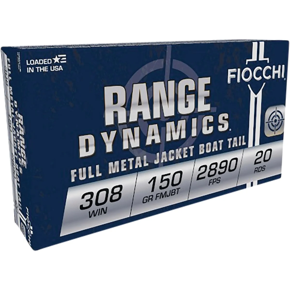 First-Class Fiochhi Range Dynamics 308A 150 Grain FMJ Centerfire Ammunition Cartridge Genuine