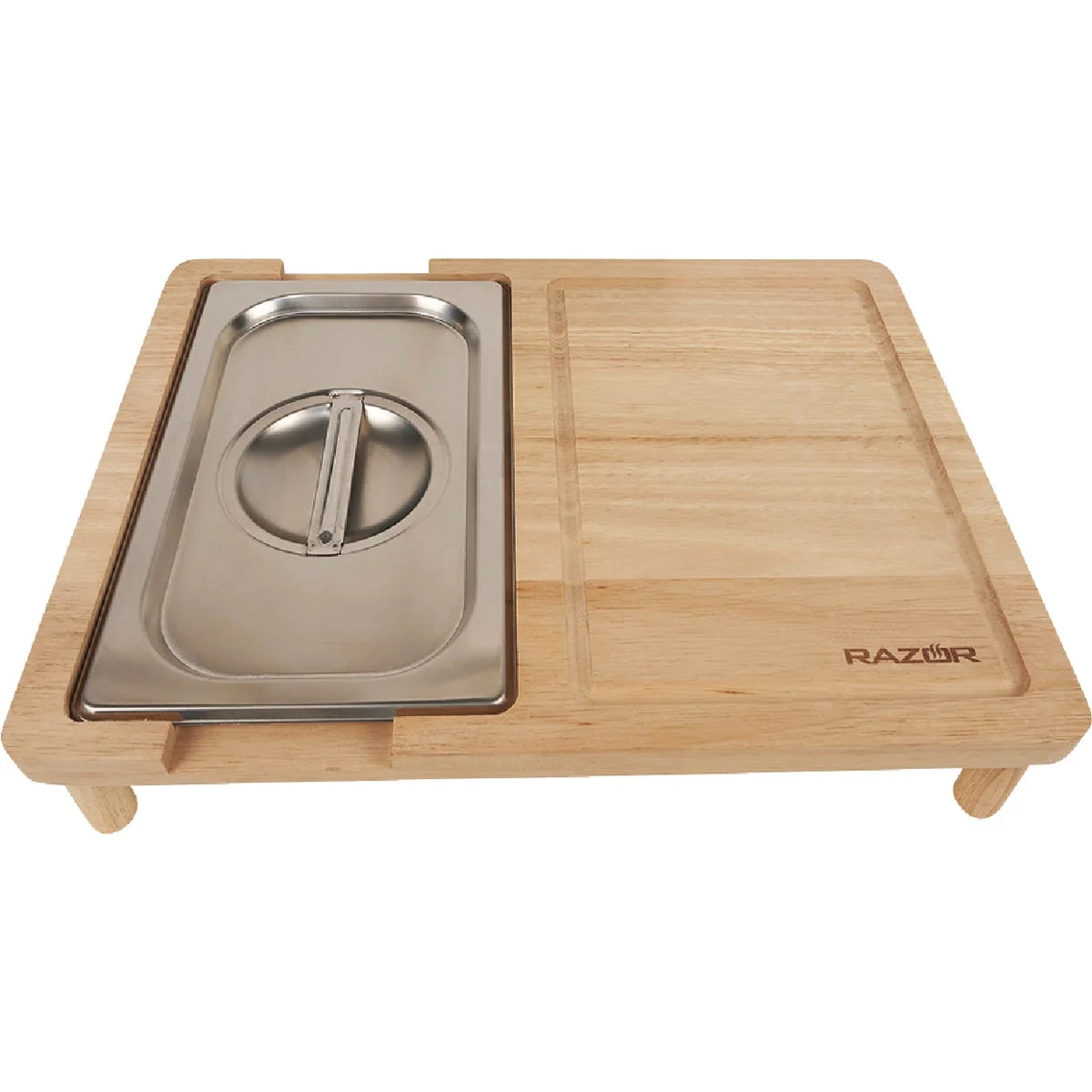Original Design Mr. Bar-B-Q Razor 11.81 In. W. x 15.75 In. L. Wood Cutting Board Smart