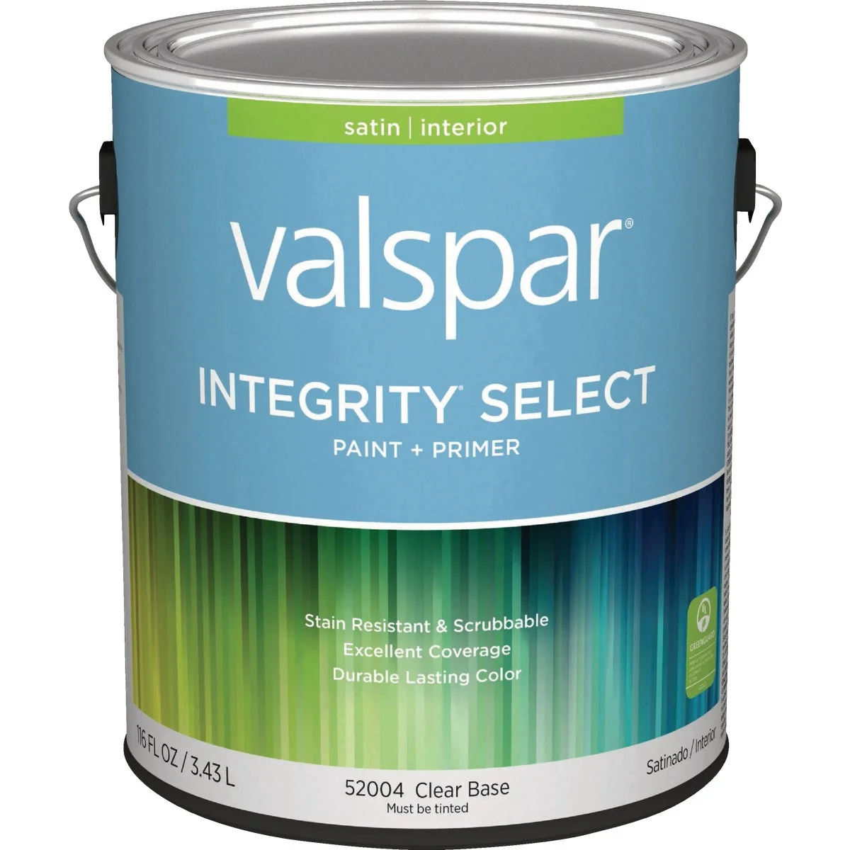 Breathable Valspar Integrity Select Paint Primer Satin Interior Paint Clear Base 1 Gal. Clean